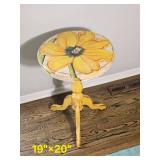Handpainted Yellow Daisy Black Eyed Susan Accent Table Handpainted Yellow Daisy Black Eyed Susan Accent Table