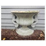 Outdoor Resin Footed Faux-Planter Pedestal Outdoor Resin Footed Faux-Planter Pedestal