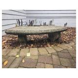 Classical Column Concrete Garden Bench Classical Column Concrete Garden Bench