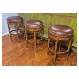 Hilldale Furniture Leather & Tac Barstools Hilldale Furniture Leather & Tac Barstools