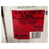 Plastic Sheeting 6FT x 100 FT Black 6 Mil Plastic Sheeting 6FT x 100 FT Black 6 Mil