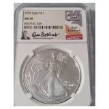 2025 Silver Eagle Slab Westpoint  MS70 Type 2
