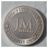 JM Bullion 2 Troy Oz. Fine Silver Uncirculated Coin
