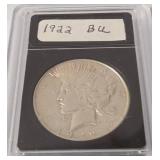 1922 Silver Peace Dollar BU