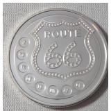 Route 66 Silver Round  1 Troy Oz. Silver Round Unc.