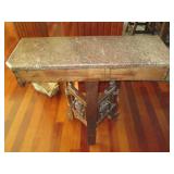 Ornatelty designed wood shelf with ...