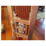 Ornatelty designed wood shelf with ...