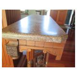 Ornatelty designed wood shelf with ...