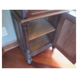 Ornate makeup stand with a marble t...