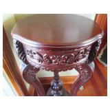 Carved wood shelf, the top is 17" a...