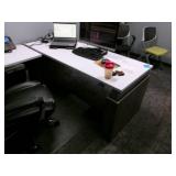 Power Sit Stand Desk with Filing Cabinet