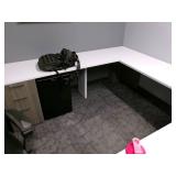 Power Sit Stand Desk with Filing Cabinet