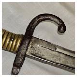 MFG 1871 French Bayonet MFG by St Etienne with Original Scabbard, AKA t.......