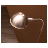 Gooseneck Floor Lamp – Silver-Tone, Adjustable Height