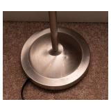 Gooseneck Floor Lamp – Silver-Tone, Adjustable Height