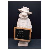 Pig Figurine with Chalkboard – 23" Tall