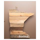 Minnesota Outline Wall Art – Wooden
