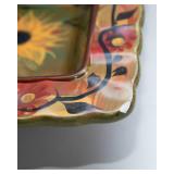 Certified International Salad Plate Set – 4 Plates with Matching Serving Tray