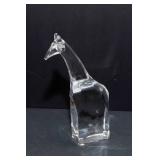 Orrefors Sweden Crystal Figurines – Giraffe and Bull