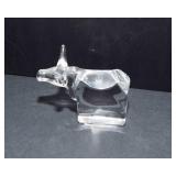 Orrefors Sweden Crystal Figurines – Giraffe and Bull