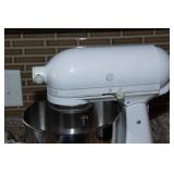 White KitchenAid Artisan Stand Mixer – Tested and Works