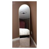 Oval Standing Full Length Mirror – Gold-Tone Frame