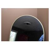 Oval Standing Full Length Mirror – Gold-Tone Frame