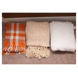 Set of Three Throw Blankets
