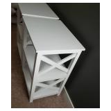 Set of Two Matching White End Tables