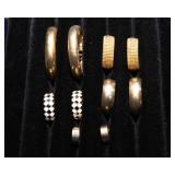 Five Pairs Gold Tone Earrings – Hoop Styles