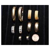 Five Pairs Gold Tone Earrings – Hoop Styles