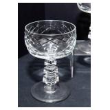 Set of Drinking Glasses – Champagne and Wine, Likely Crystal