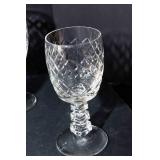 Set of Drinking Glasses – Champagne and Wine, Likely Crystal