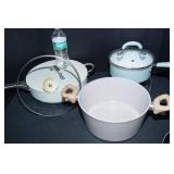 Set of Pastel Pots and Pans – Crofton, Country Kitchen & Unlabeled