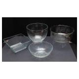 Set of Four Glass Serving Bowls