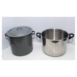 Set of Two Large Cooking Pots