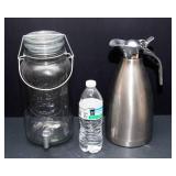 Crofton 2 Qt Coffee Dispenser & 12.5" Drink Dispenser