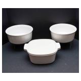 Set of Three CorningWare Dishes