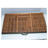 Vintage Printer Drawer with Metal Handle