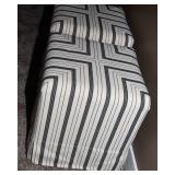 Set of Two Square Striped Ottomans