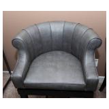 Set of Two Faux Leather Barstools