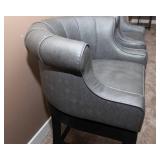 Set of Two Faux Leather Barstools