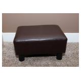 Small Faux Leather Foot Stool – 15" x 11.5" x 8.5" T