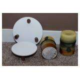 Large Lantern and Two Decorative Candles