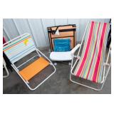 Colorful Beach Chairs – Includes Children’s High Chair