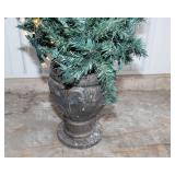 Christmas Tree in Ceramic/Cement-Look Planter – 54" Tall