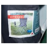 Two Camping Chairs & 72-Can Collapsible Stand Cooler