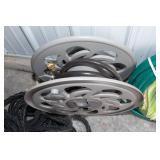 Two Hoses with Hose Reel & Metal Hose Holder