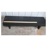 Low Black Painted Bench – 48" W x 12" D x 12" T