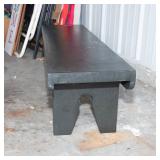 Low Black Painted Bench – 48" W x 12" D x 12" T